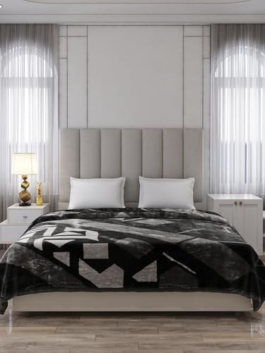 Image of Monte Carlo Double Bed Heavy Winter Blanket Moon Valley 2 Ply Box Pack 870 GSM | 4.5 KG, (240x220 CM), Dark Grey