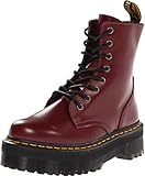 Dr. Martens Women's Jadon Boot,Cherry Red Polished Smooth,7 UK/9 M US