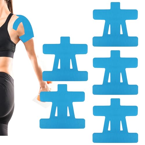 CGACCSD 5 Stück Kinesiologie Tape Schulter Nacken, Tape Streifen Vorgeschnitten Schulter, Gegen Schmerzen Vorgeschnitten, Für Schützt Die Schultern Beim Training