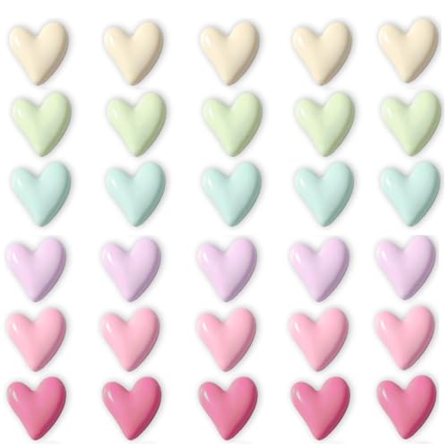 30 imanes de corazón decorativos fuertes para nevera