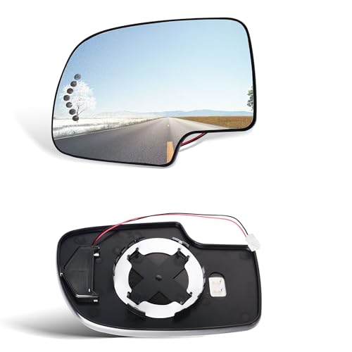 GrteRokky 4 Pins Driver Side Heated Mirror Glass Compatible for 2003-2007 Cadillac Escalade, Chevrolet Avalanche, Silverado, Suburban, Tahoe, GMC Sierra, Yukon - Ext Side View Convex Mirror 88944391 by GrteRokky - Used condition - US$16.52