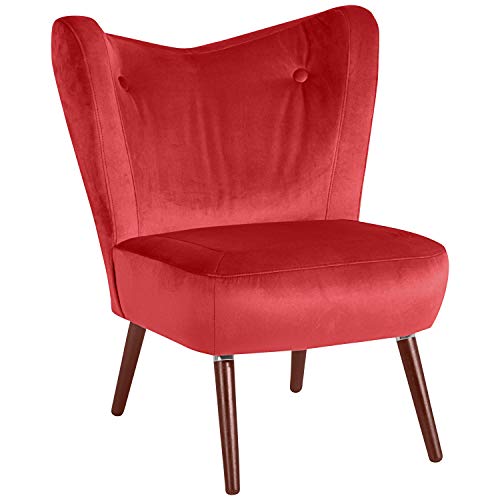 Max Winzer Sessel Sari | Aus Samtvelours in Rot | 72 x 80 x 67 cm - 30151-1100-2044223-F07 Max Winzer Sessel Sari | Aus Samtvelours in Rot | 72 x 80 x 67 cm