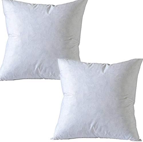 IZO Home Goods Superior (Cleaner) Hypoallergenic Set of 18x18 95% Feather Pillow 5% Down Pillow Cotton Down Proof Shell, Karate chop Euro Pillows Decorative Pillows for Couch Pillows Throw Pillows