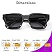 VISOONE Fashion 100% UV400 Protection Rectangle TR90 Y2K Sunglasses Accessories for Women Men RIVER