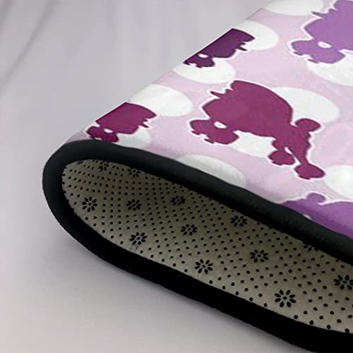 Purple Poodle Polka Dot Print Carpet 80X58In,Modern Area Rugs Non-Slip For Living Room Bedroom #TOP4