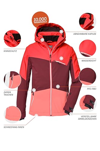 Chaqueta de esquí impermeable Killtec Ksw 182 funcional infantil con paranieves 3