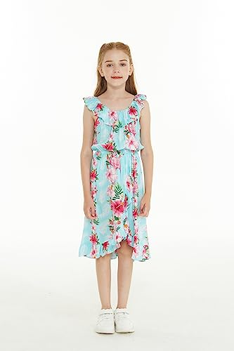 Girl Ruffle Wrap Hawaiian Luau Dress in Rafelsia4