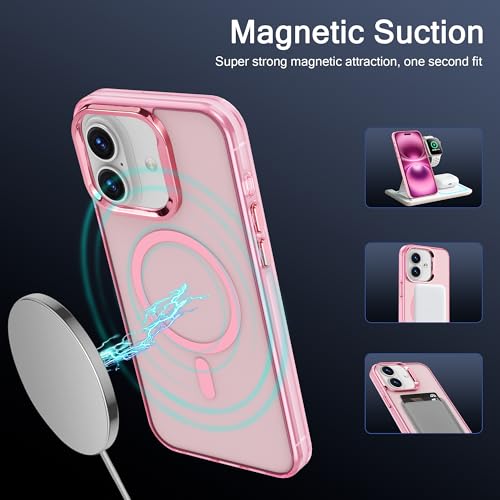 Coque iPhone Plus rose premium fine et transparente haute résistance Magsafe - 2