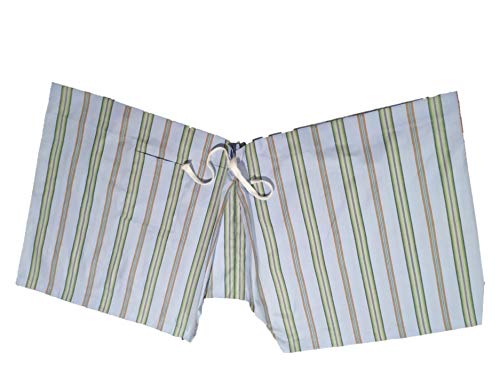 GenericMen's Lattha Traditional Pure Cotton Underwear aka Patta wala Janghiya, Dhari wala/ Striped Undergarment, Khadi Latthe Ka Jangia, Nicker,Chaddi; Nade wala kachha with wide Miyani/Asan & Back Pocket & Drawstring/Nada