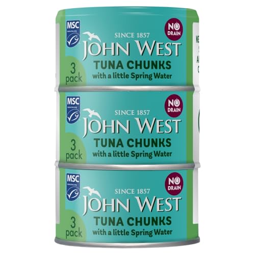 John West No Drain Tuna Chunks in Springwater 3 x 100g