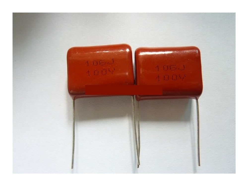 ICXLPMC 20pcs CBB capacitor 106 100V 106J 10uF P22 CL21 Metallized Polypropylene Film Capacitor