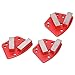 Trapezoid Diamond Grinding Shoes, 3Pcs Concrete Cutting 6‑Hole Straight Teeth Red 30# for Industry High Grinding Efficiency with Long Life, Low Noise