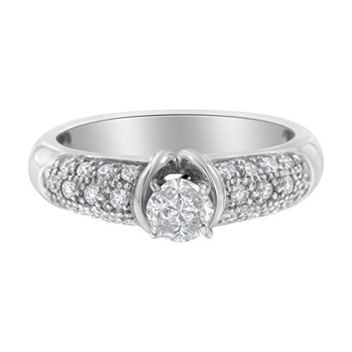 Haus of Brilliance 14KT White Gold Pie and Round Cut Diamond Solitaire Ring (1/2 cttw, H-I Color, SI1-SI2 Clarity)