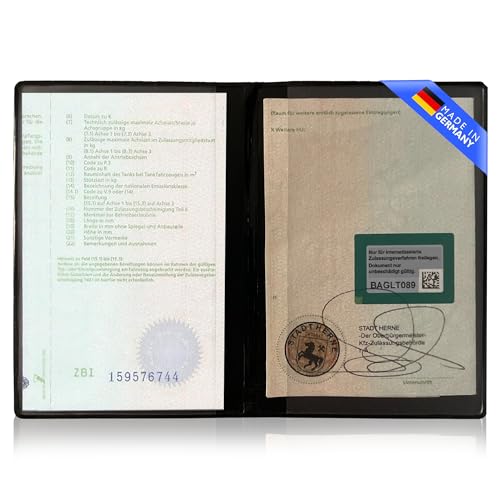 'KFZ Dokumentenhülle von GHADA – Stabiles 2-Fach PVC-Etui für...