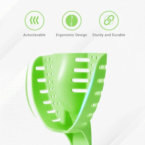 Image of Cotisen Autoclavable Impression Trays (Set of 10) | Durable, Reusable, Dental Trays for Accurate Impressions | Ideal for Professional Dental Use.