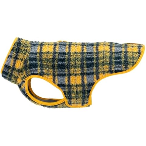 RC Pets Double-Layered, Adjustable Tundra Fleece | 16 Inches, Marigold Plaid Cover