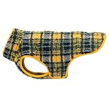 RC Pets Double-Layered, Adjustable Tundra Fleece | 12 Inches, Marigold Plaid