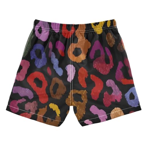 Boys Swim Trunks Colorful Leopard Print Cheetah Toddler Swim Shorts Beach Board Shorts Swimsuit2