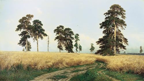 Art mural vintage Ivan Shishkin toile d'art Le Champ De Blé de haute qualité 90x60cm