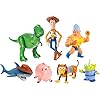 41u+1ftev9l - Mattel Disney and Pixar Toy Story Set of 7 Action Figures with Woody, Slinky, Rex, Hamm, Alien, Rocky & Shark, Mattel Disney100 Collectible