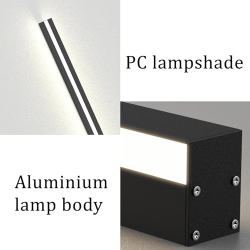 Aplique de pared LED largo de 60cm en aluminio blanco con enchufe e interruptor de luz cálida 3