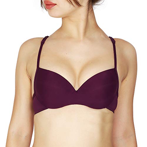 Image of Brachy Women's T-Shirt Padded Underwired Push Up Bra Polycotton