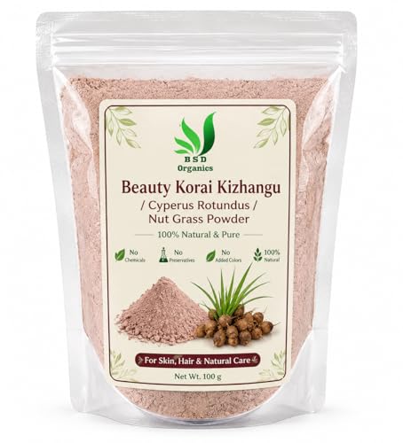 Image of BSD Organics Beauty Korai Kizhangu /Cyperus Rotundus /Nut Grass Powder - 100 Gram / 3.5 Ounce