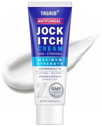 TAGRID Jock Itch Relief Cream – Soothing & Fast-Absorbing Skin Cream for Irritation, Burning, & Discomfort – Non-Staining & Gentle for Sensitive Areas – Ideal for Groin & Inner Thighs – 2.02 OZ