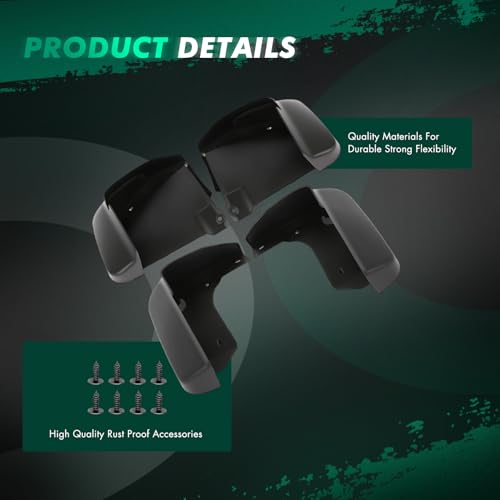 Image of SCITOO Set of ATPP32KIT006 4PCS Universal mud Flaps for 2003-2007 for Honda for Accord Front & Rear mud Flaps Splash Guard Set