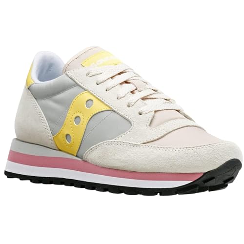 Saucony Women's Jazz Triple Sneaker, Gray/Yellow, 53