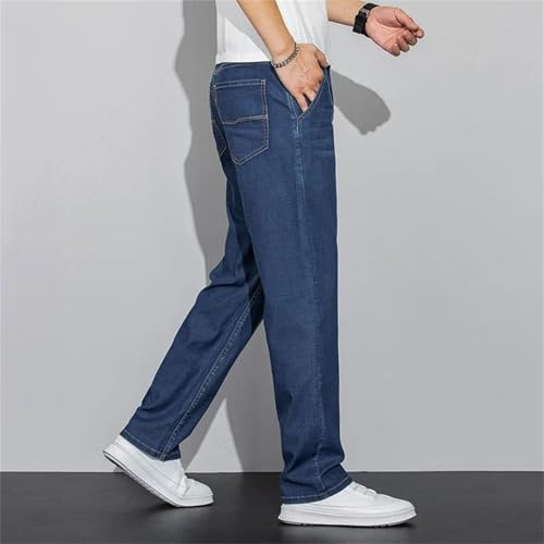 Men's Slim Jeans Lightweight Thin Denim Pants Straight Casual Classic Fashion Comfortable Male Trousers4