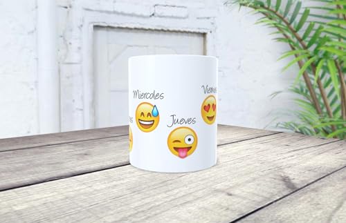 La Huella Caneca personalizada Emojis para todos os dias. Porque a semana é assim para todos.