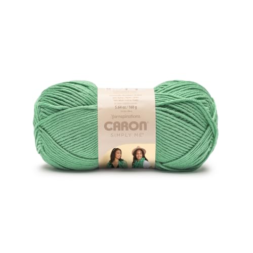 Image of Caron Simply Me, Soft Yarn for Crocheting, Malachite, 2-Pack | #5 Bulky Yarn, 62% Acrylic 20% Nylon 18% Wool, Soft Yarn for Knitting, Crochet, Hobby Crafts, 197yd, 160g /5.64oz per skein