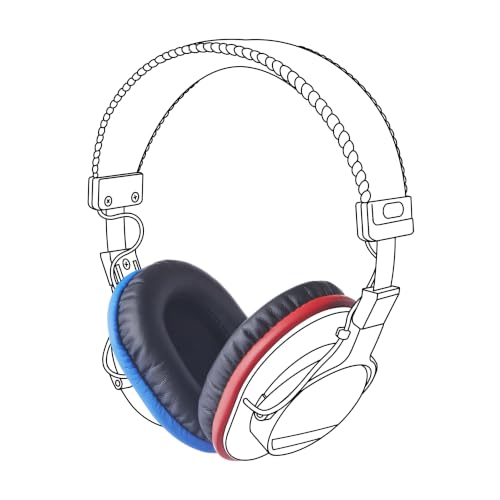 Almohadillas YAXI stPad repuesto cascos Sony MDR7506 azul rojo