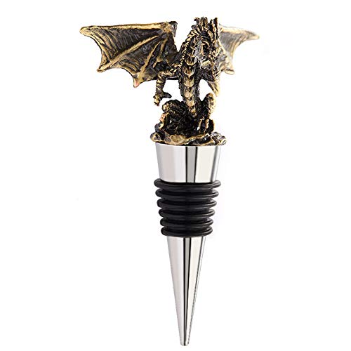 Dragon Decorative Bottle Stopper for Wine - Unique Gothic Design Gift for Dragon Lovers