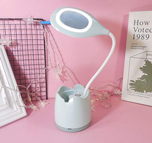 Preisvergleich Produktbild Spiegel Schlafzimmer Licht Schreibtisch LED-Licht für Zimmer Tischlampe Nachtlicht Schreibtischlampe Lesen Hausaufgaben Büro Küche Schlafzimmer Dekoration-blau