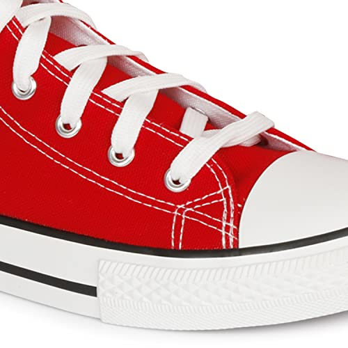 Image of MOZAFIA Men's High-Top Canvas Sneakers - Stylish, Comfortable Lace-Up Casual Shoes, Durable Fashion Streetwear Kicks.
