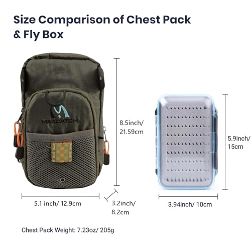 M MAXIMUMCATCH Maxcatch Mochila de Pecho para Pesca con Mosca Liviana y Compacta miniatura 4