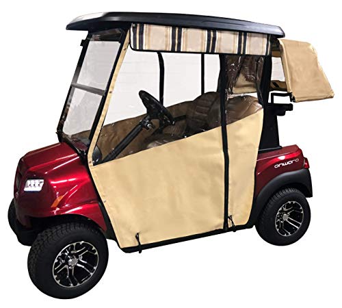 Doorworks Golf Cart Enclosures Jet Black Dryclub Canopy Club Cover In Sunbrella Canvas Ezgo Rxv - Protect Golf Clubs From Rain And Secure Closed #TOP5