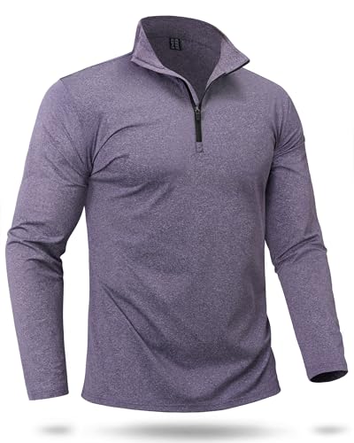 Boladeci Mens Fleece Pullover Quarter Zip 1/4 Thermal Long