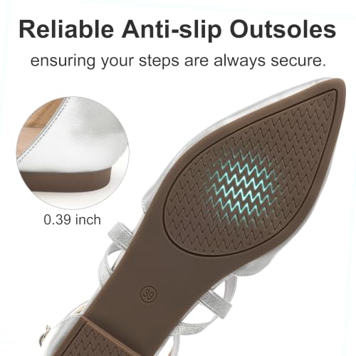 Image of Reimferce Womens Ballet Flats for Wedding: Comfortable Dress Work Flat for 2026 - Ladies Dressy Zipper Walking Shoes
