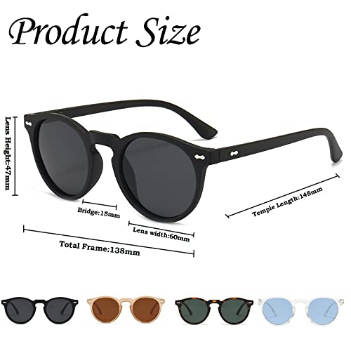 Lunettes de soleil polarisées ronde-ovale mode classique teintée - 4
