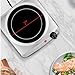 OVENTE Countertop Infrared Single Burner, 1000W Electric Hot Plate with 7” Ceramic Glass Cooktop, 5 Level Temperature Setting & Easy to Clean Base, Compact Stove for Home Dorm Office, Silver BGI101S