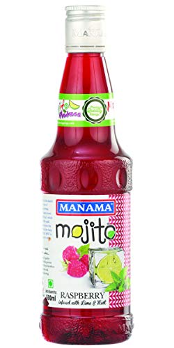 Image of Manama Raspberry Mojito Flavoured Syrup for Mocktails & Cocktails, 500ML