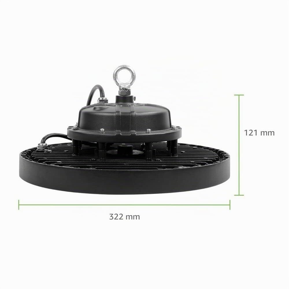 UFO LED High Bay Light de 150 W, 400 W equivalente a metal, 21.000 lúmenes, 4000 K, blanco neutro para almacén, fábrica y garaje, certificado CE y TUV Sud