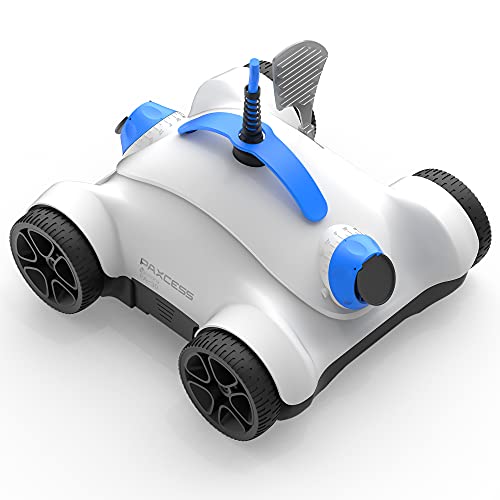 Paxcess Automatic Robotic Pool Cleaner with Powerful Cleaning, with Dual Drive Motors, IPX8 Waterproof, and 33FT Floated Cord - Ideal for Home Pool Cleaning