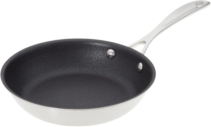 American Kitchen - Sartén y sartén antiadherente prémium de 8 pulgadas, acero inoxidable, revestimiento duradero, fabricado en Estados Unidos