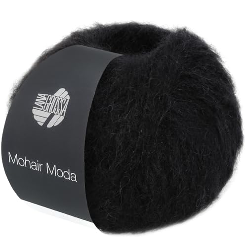 LANA GROSSA Mohair Moda | Klassisches Mohairgarn | Handstrickgarn aus 70% Mohair (Kid), 20% Schurwolle (Merino superfein) & 10% Polyamid | 50g Wolle zum Stricken & Häkeln | 140m Garn FB16