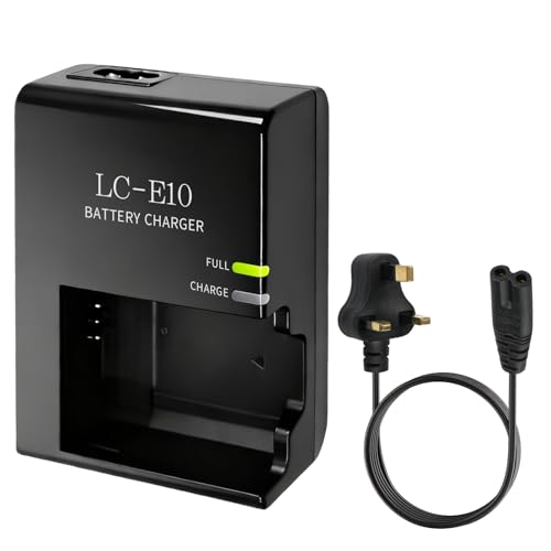 LC-E10 Cameras Charger for Canon LC-E10E LC-E10C LC-E10, Digital Camera Battery Charger for Canon EOS Rebel T7 T6 T5 T3 T100 4000D 3000D 2000D 1500D 1300D 1200D 1100D Kiss X90 X80 X70 X50