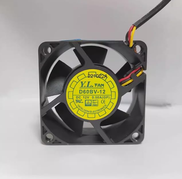 for Yate Loon D60BV-12 6025 12V 0.50A 6CM Chassis Cooling Industrial Fan